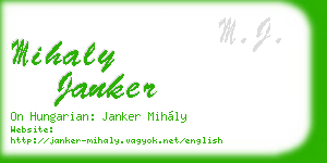 mihaly janker business card
