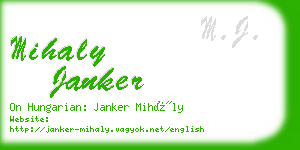 mihaly janker business card
